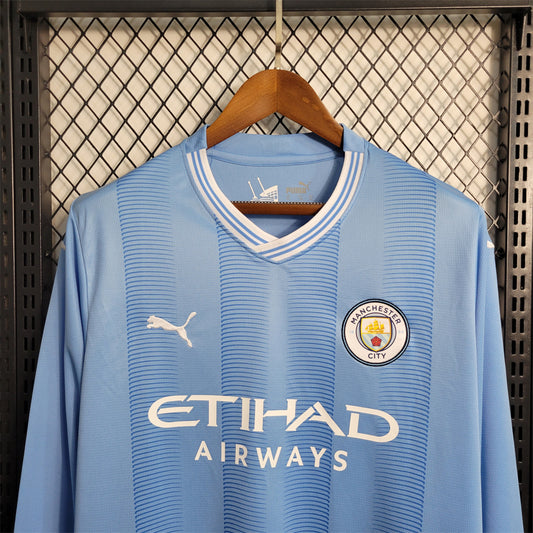 Maillot Domicile Manche Longue Manchester City 2023-2024