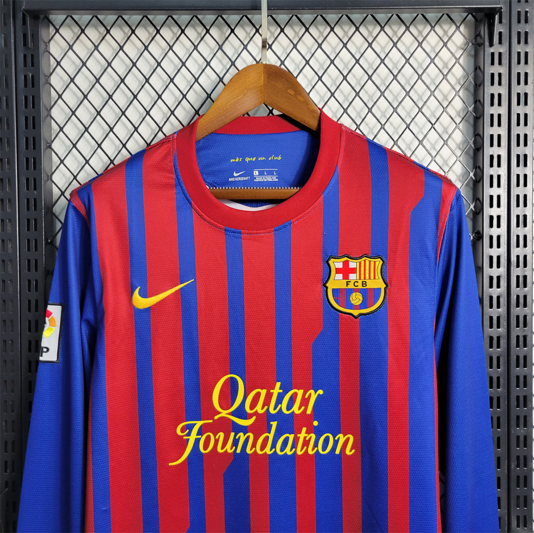 Maillot Domicile Long Sleeve Manches Longues FC Barcelone 2011-2012