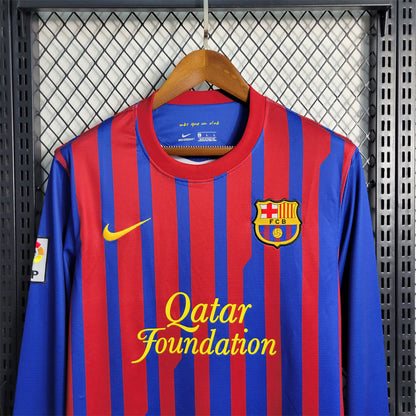 Maillot Domicile Long Sleeve Manches Longues FC Barcelone 2011-2012