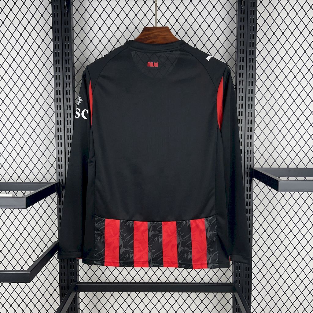 Maillot Domicile Manche Longue AC Milan 2025-2026
