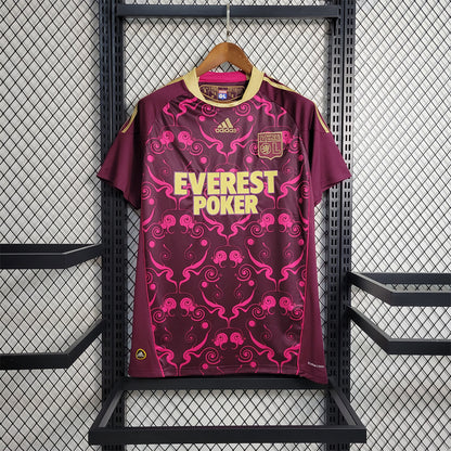 Maillot Exterieur red Olympique Lyonnais 2010-2011
