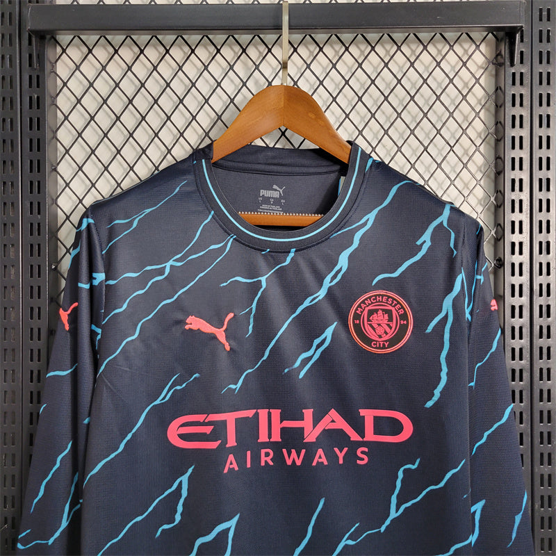 Maillot Exterieur Manche Longue Manchester City 2023-2024