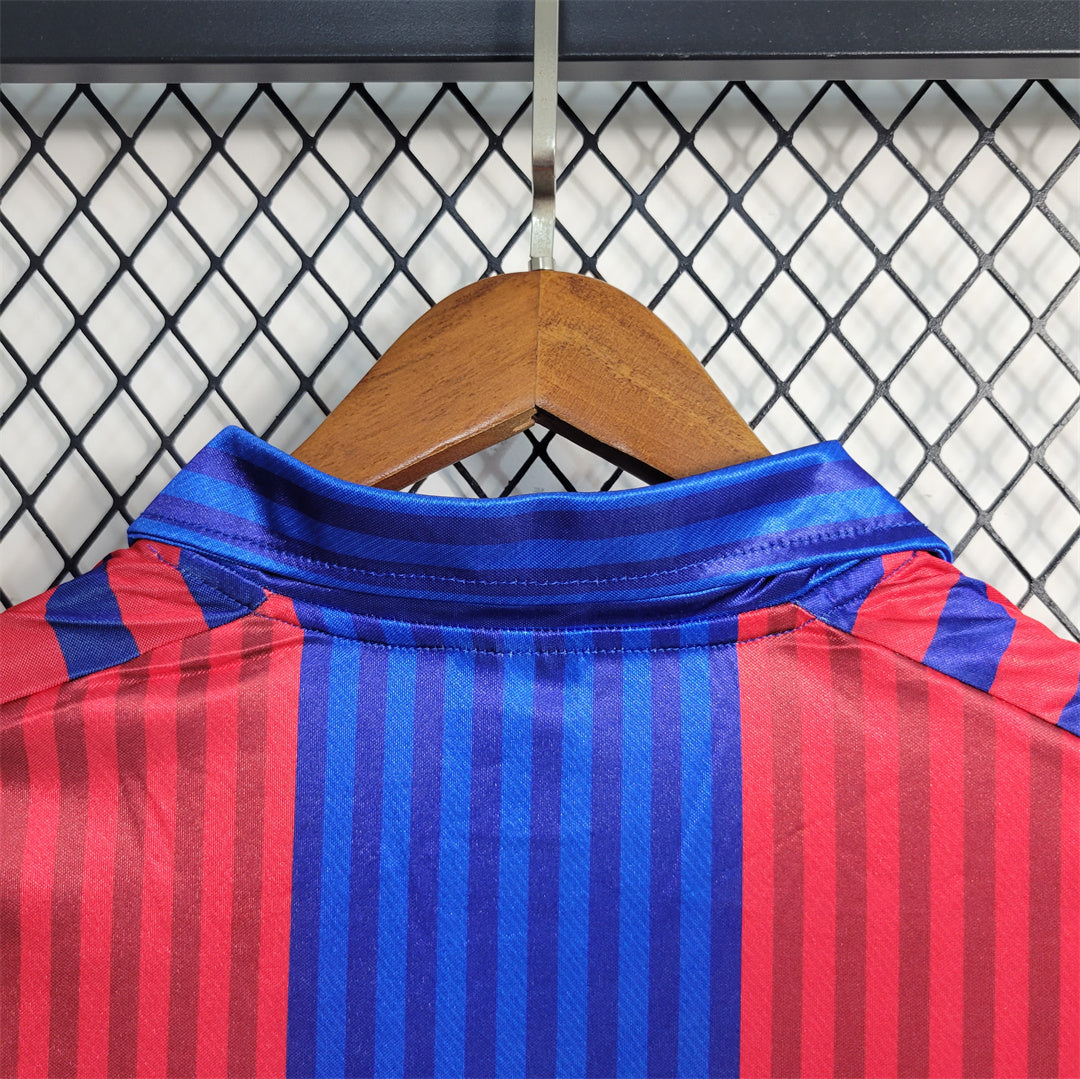 Maillot Domicile Long Sleeve Manches Longues FC Barcelone 1991-1992