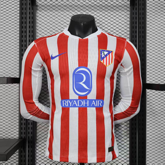 Maillot Domicile Long Sleeve Player Manches Longues Atletico Madrid 2025-2026