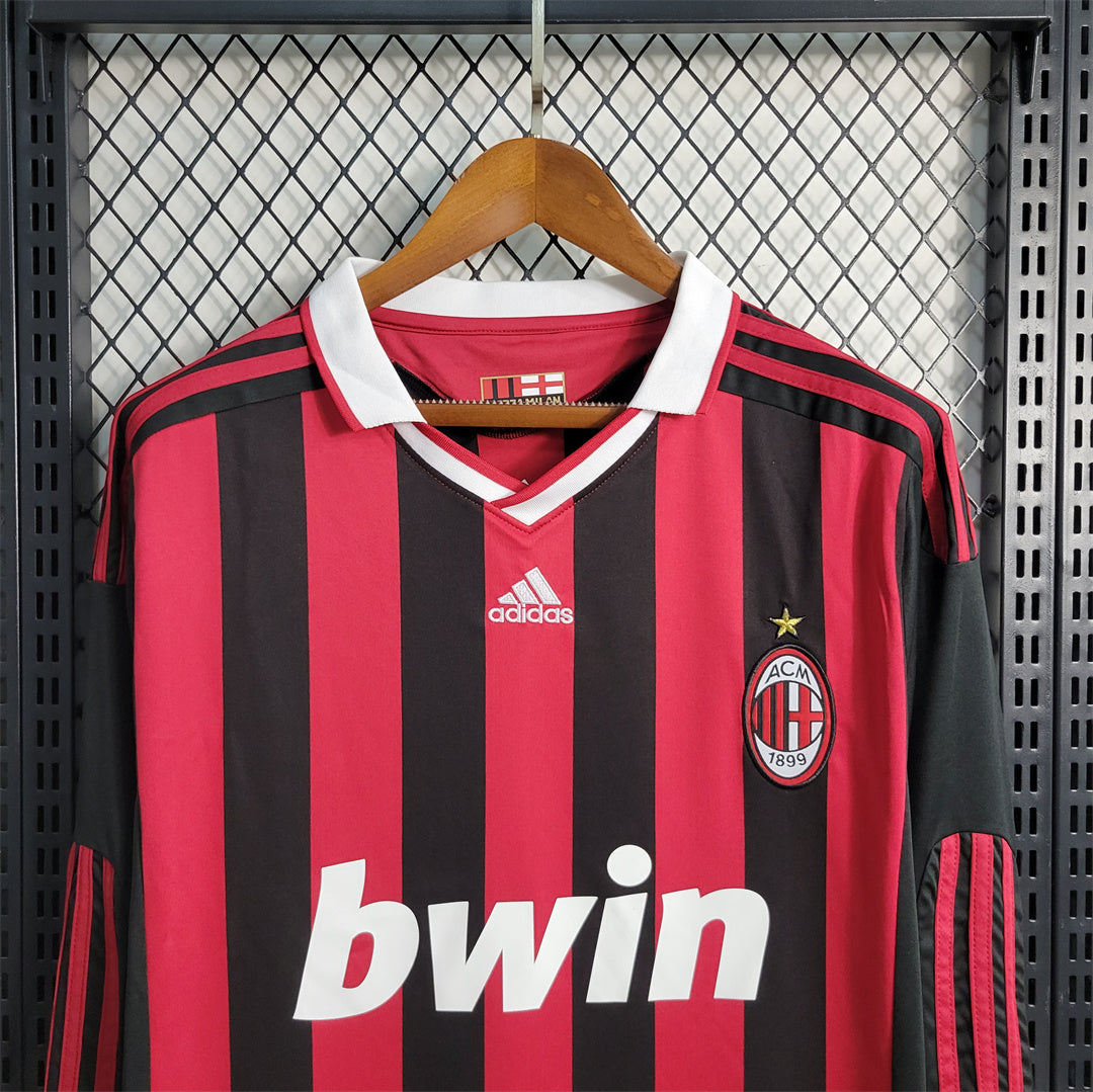 Maillot Domicile Retro Manche Longue AC Milan 2009-2010