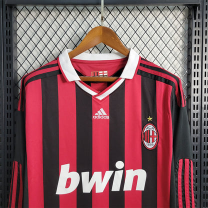 Maillot Domicile Retro Manche Longue AC Milan 2009-2010