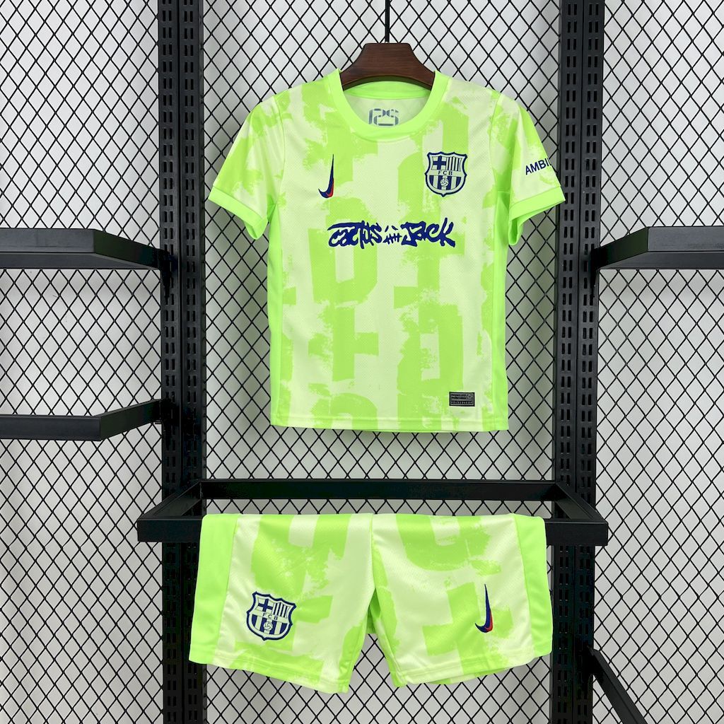 Ensemble FC Barcelone Third Travis Scott Enfant 2024-2025