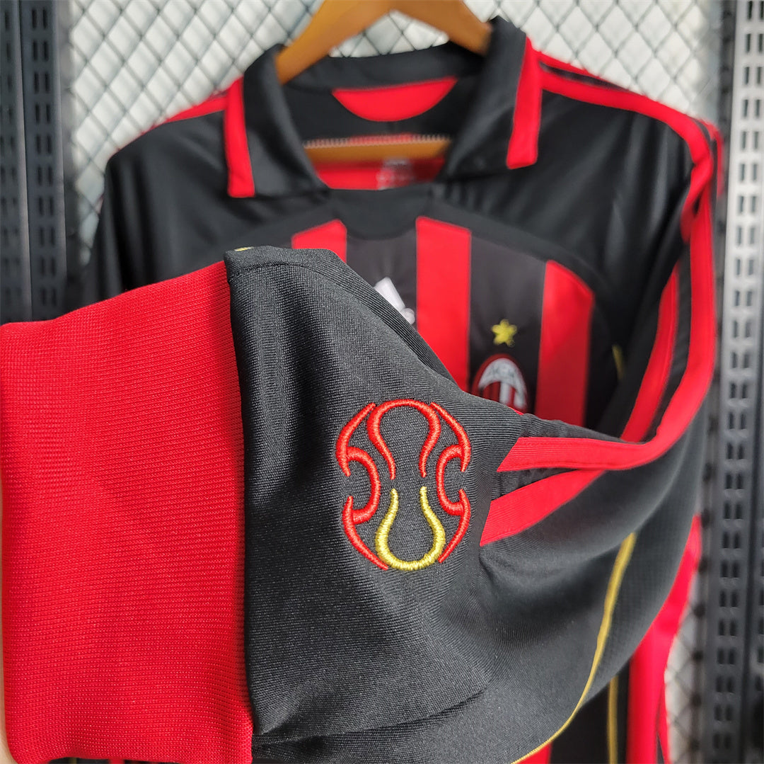 Maillot Domicile Retro Manche Longue AC Milan 2006-2007