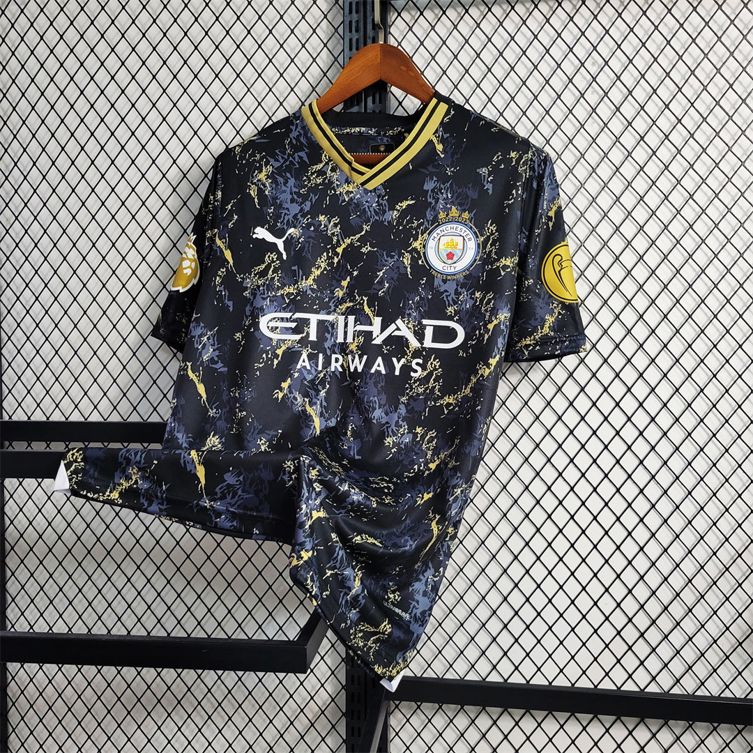 Maillot Edition Spéciale Noir Or Manchester City 2023-2024
