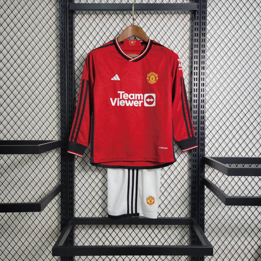 Ensemble Manchester United Domicile Manche Longue Enfant 2023-2024