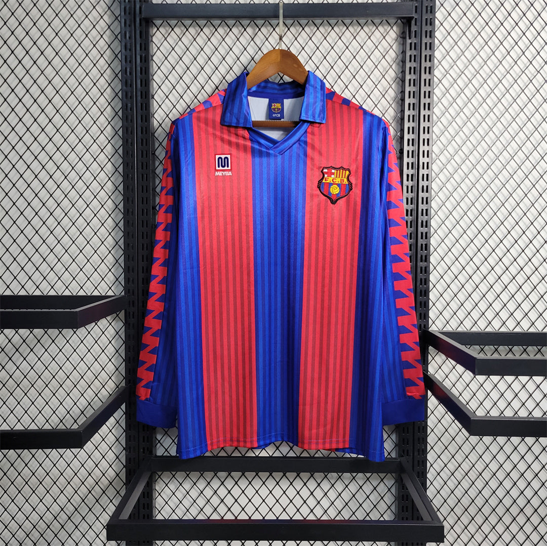 Maillot Domicile Long Sleeve Manches Longues FC Barcelone 1991-1992