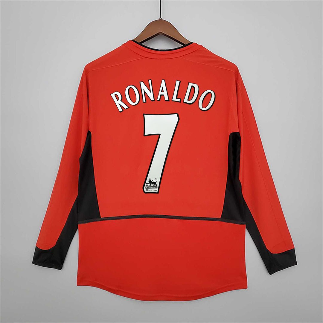 Maillot Domicile Retro Manche Longue Manchester United 2002-2003