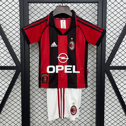 Ensemble AC Milan Domicile Retro Enfant 1998-1999