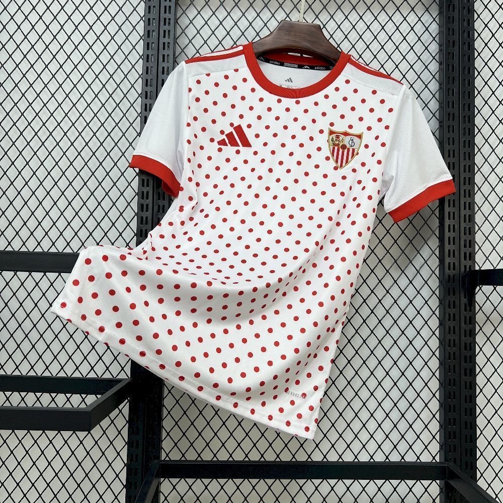Maillot Pre-Match White&amp;Red FC Seville 2025-2026