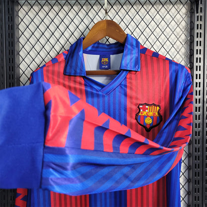 Maillot Domicile Long Sleeve Manches Longues FC Barcelone 1991-1992