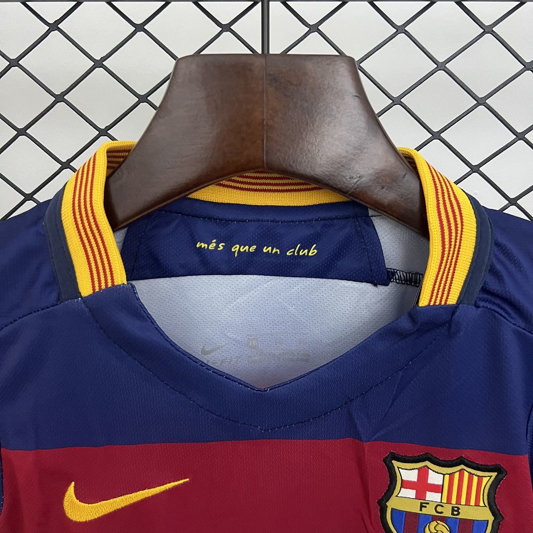 Ensemble FC Barcelone Domicile Retro Sport Enfant 2015-2016