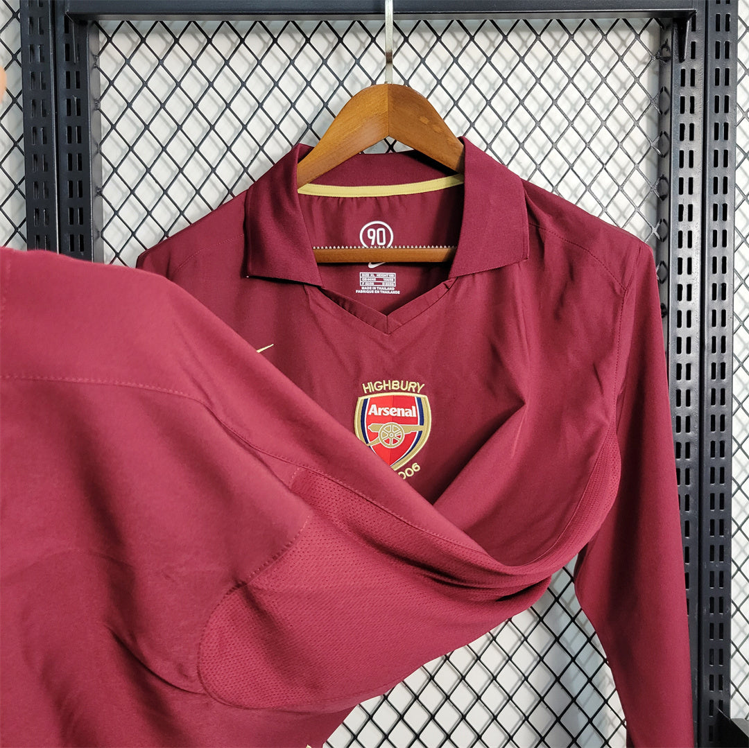 Maillot Domicile Retro Manche Longue Arsenal 2005-2006