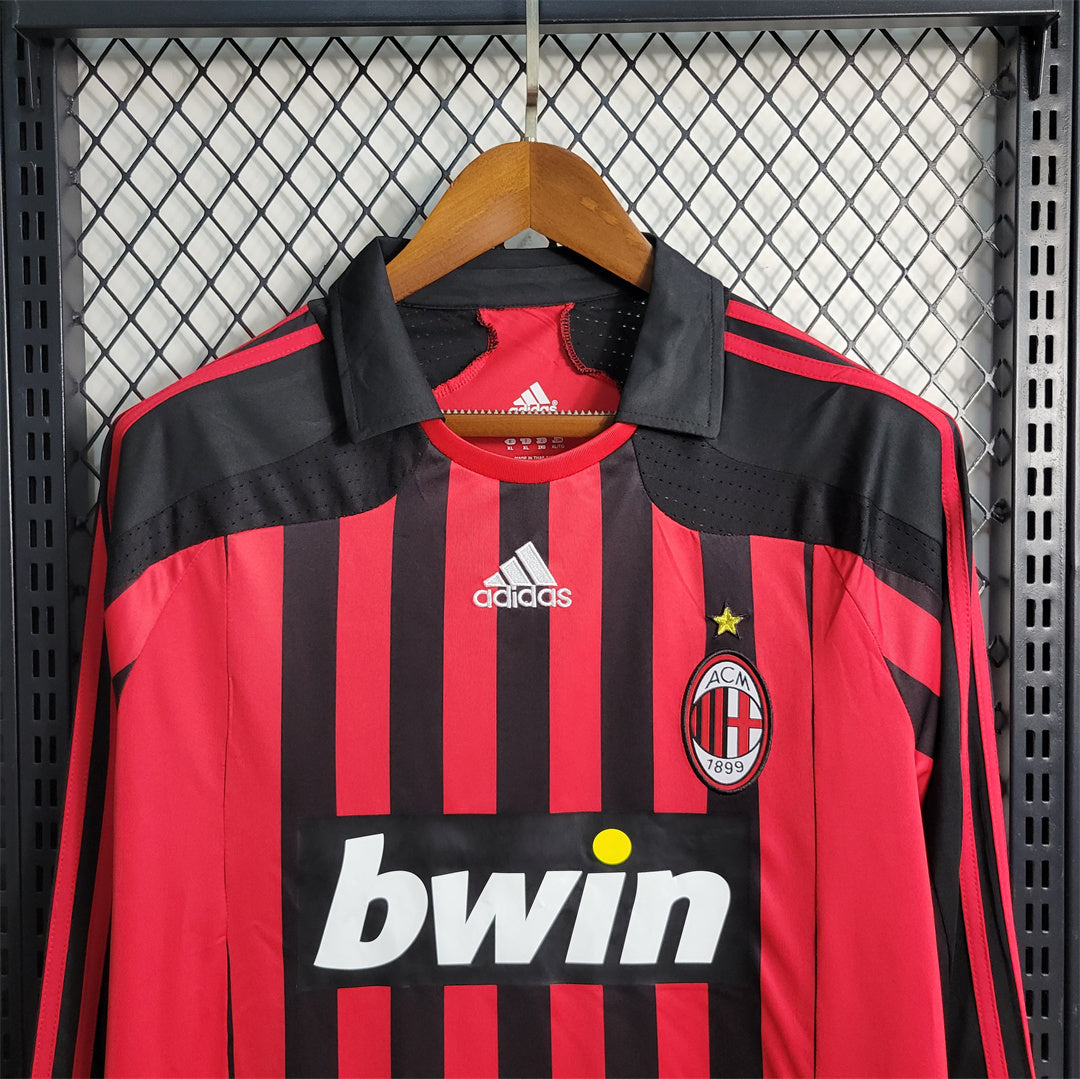 Maillot Domicile Retro Manche Longue AC Milan 2007-2008
