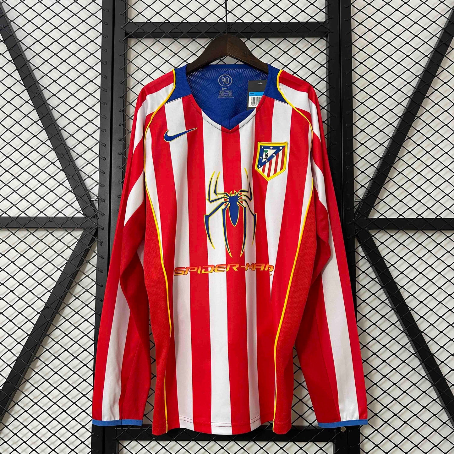 Maillot Domicile Retro Long Sleeve Vintage Manches Longues Atletico Madrid 2004-2005
