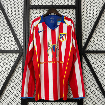 Maillot Domicile Retro Long Sleeve Vintage Manches Longues Atletico Madrid 2004-2005