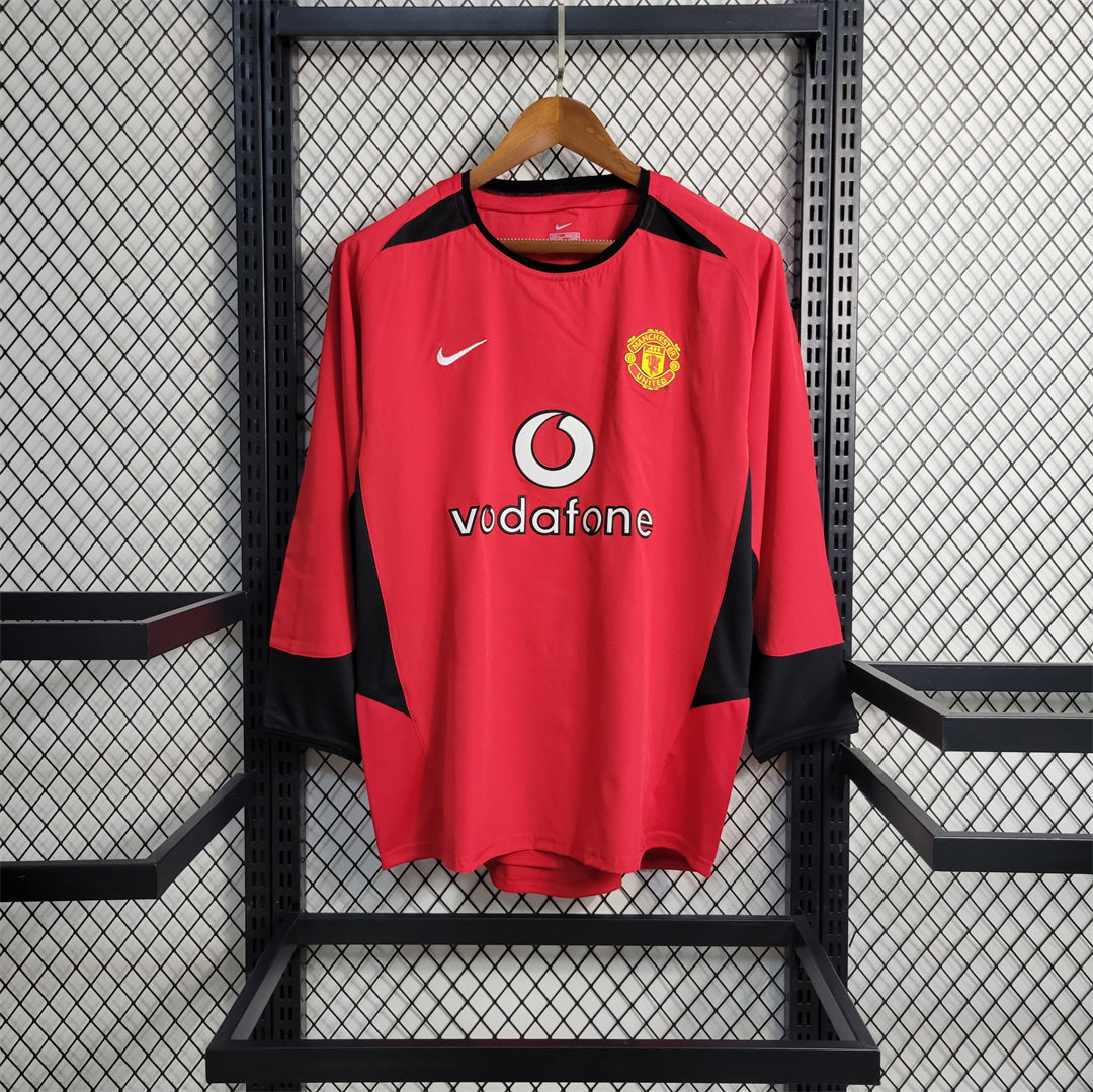Maillot Domicile Retro Manche Longue Manchester United 2002-2003