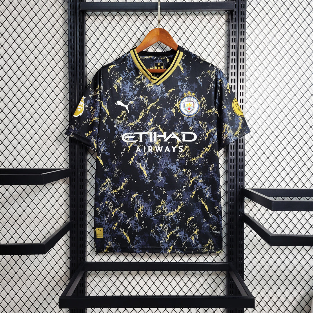 Maillot Edition Spéciale Noir Or Manchester City 2023-2024