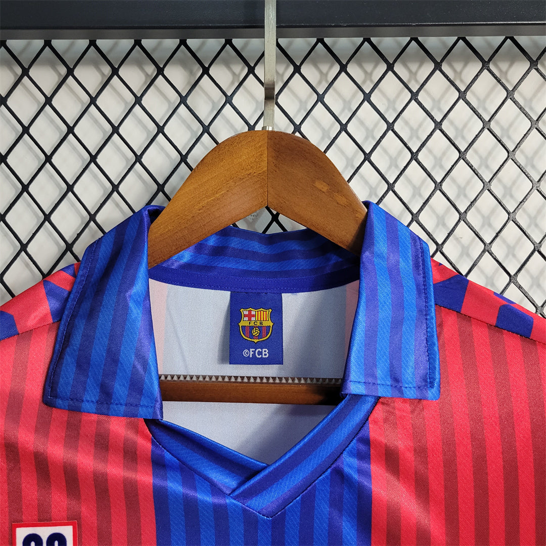 Maillot Domicile Long Sleeve Manches Longues FC Barcelone 1991-1992