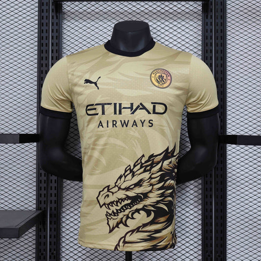Maillot Edition Spéciale Dore Dragon Player Manchester City 2024-2025