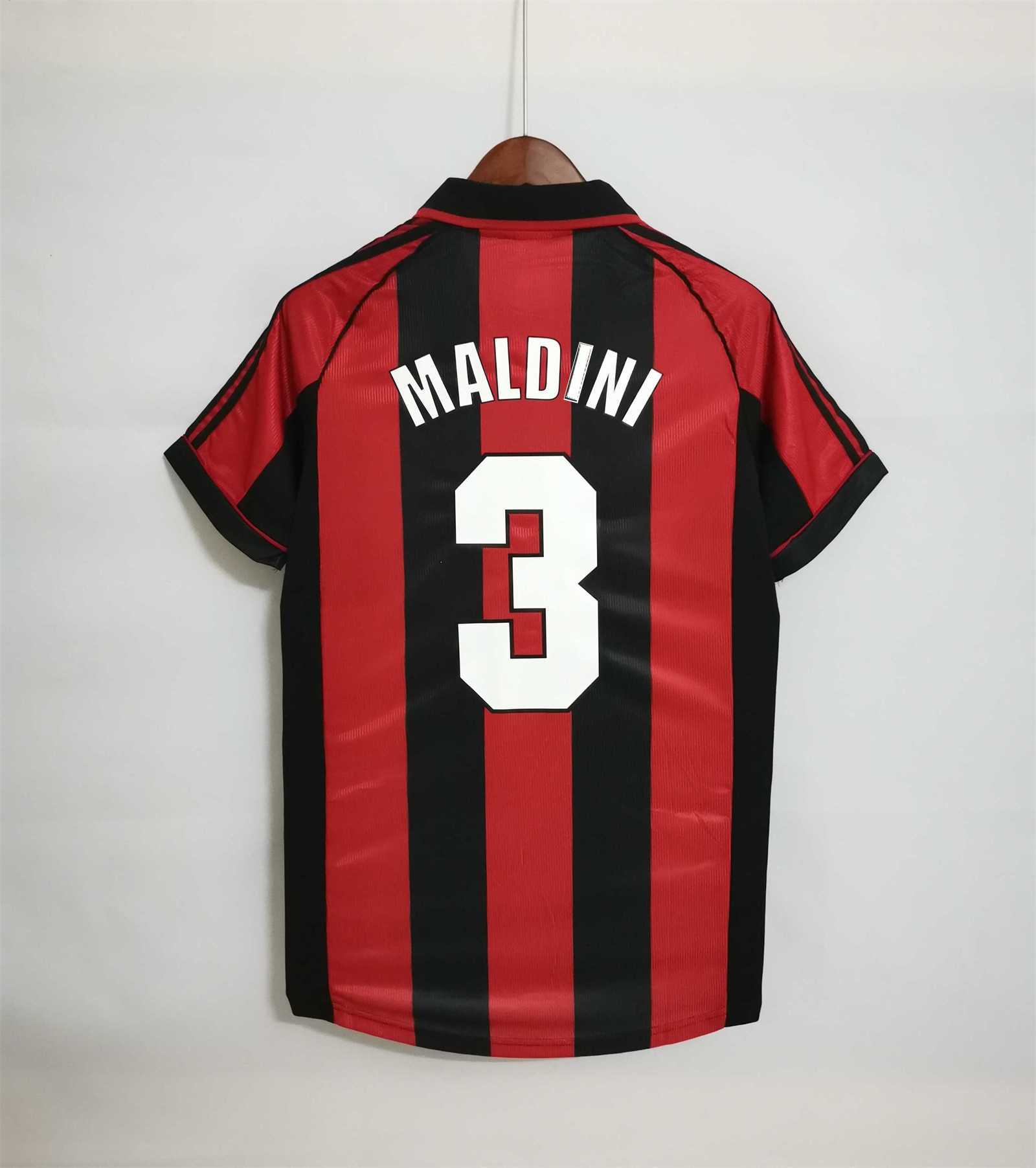Maillot Domicile Retro AC Milan 1998-1999
