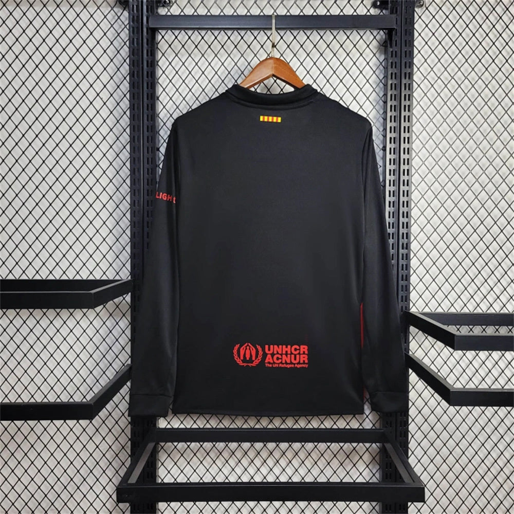 Maillot Exterieur Long Sleeve Without Spotify Manches Longues FC Barcelone 2024-2025