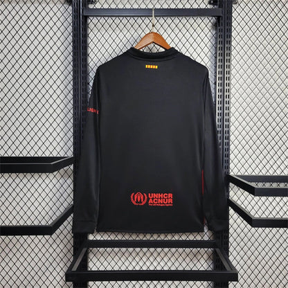 Maillot Exterieur Long Sleeve Without Spotify Manches Longues FC Barcelone 2024-2025