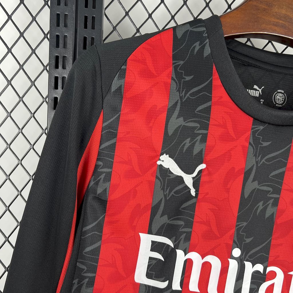 Maillot Domicile Manche Longue AC Milan 2025-2026