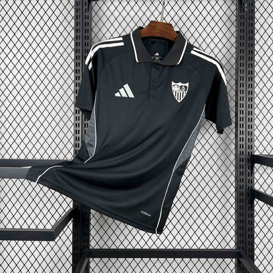 Maillot Black Travel Polo AAAA FC Seville 2025-2026