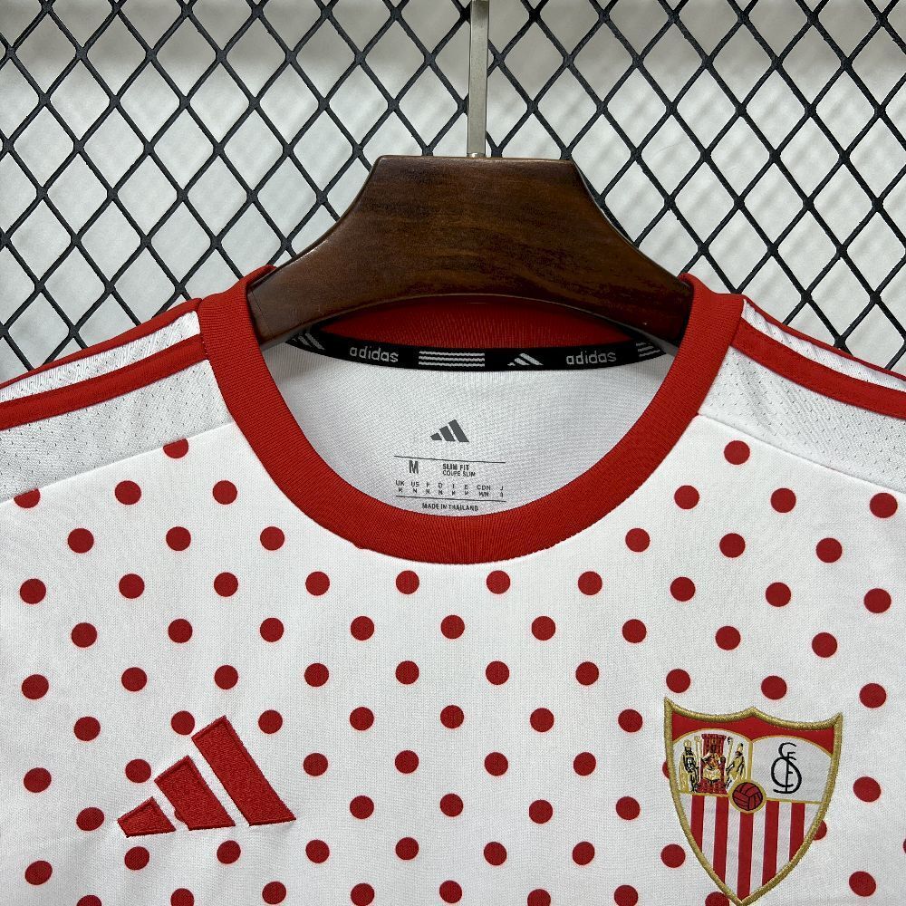 Maillot Pre-Match White&amp;Red FC Seville 2025-2026