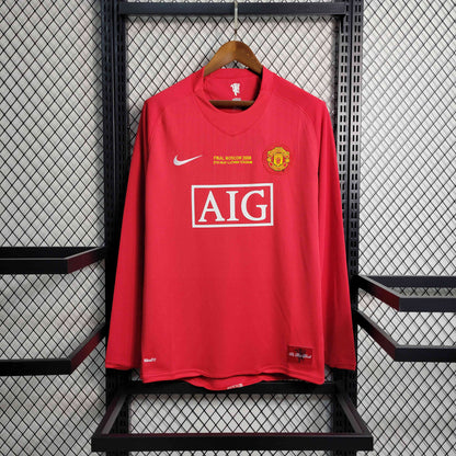 Manchester United 2007-2008 Long Sleeve Home Shirt